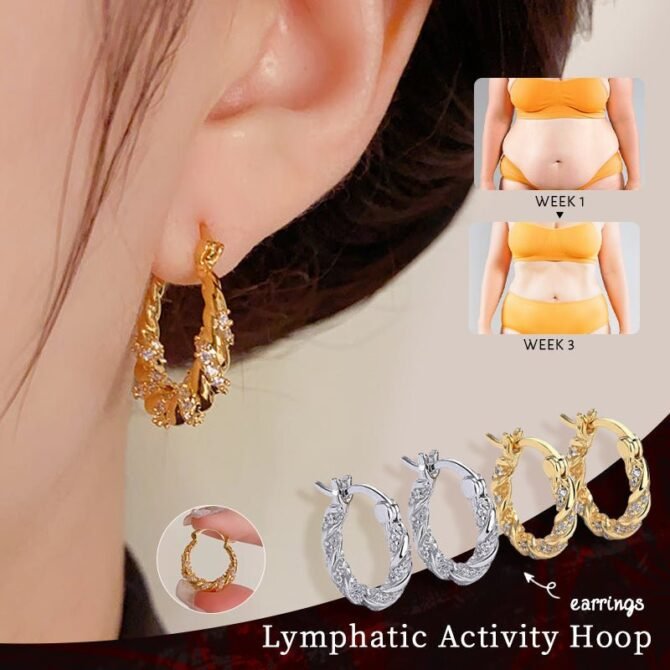 Lymphatic activity hoop earrings（🔥Ending Soon Discount!🔥)