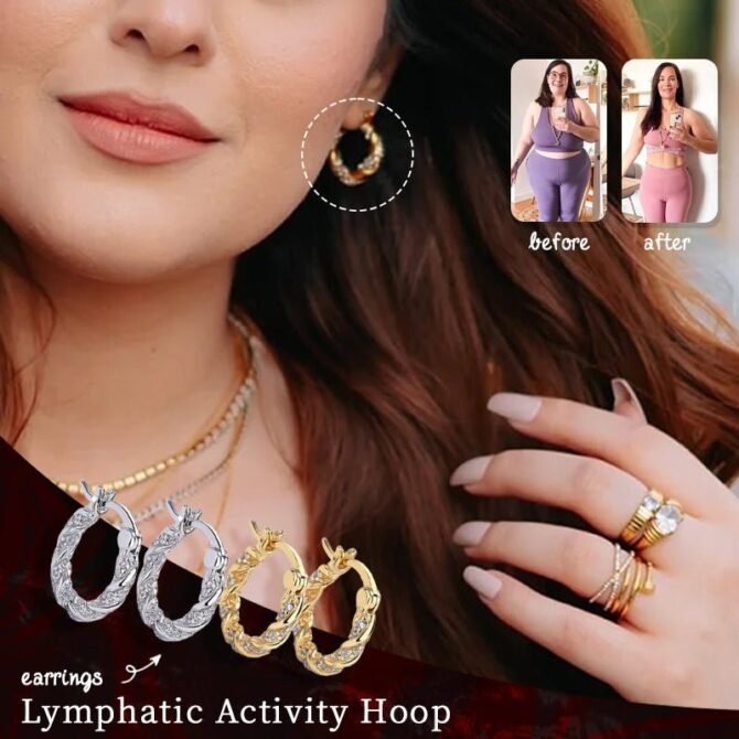 Lymphatic activity hoop earrings（🔥Ending Soon Discount!🔥)