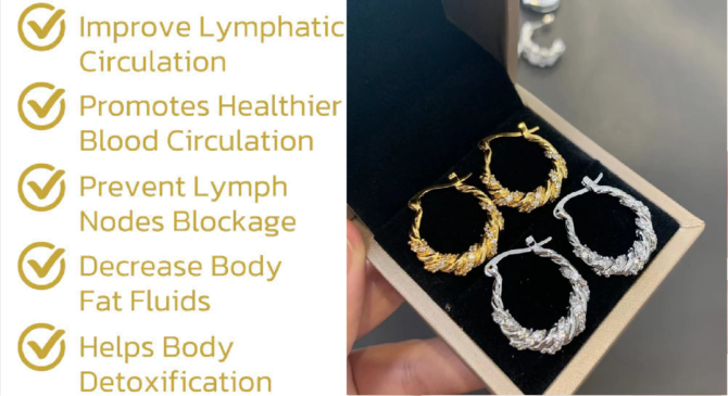 Lymphatic activity hoop earrings（🔥Ending Soon Discount!🔥)